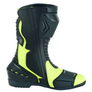 Bottes de moto pour homme noires et jaune fluo, imperméables, avec protection de la cheville, pour toutes les saisons, pour la course. - Product Image 6