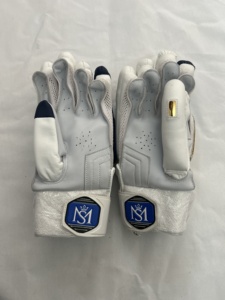 Turbo batting Gloves Mannu sports <b>White</b> and Blue Customize <b>Cricket</b> batting gloves Wholesale Low Price <b>Cricket</b> Gloves - Product Image 4