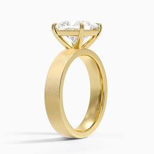 Bague de fiançailles solitaire en moissanite taille princesse 2 carats, sertie de griffes classiques - Product Image 2