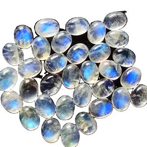 หินมูนสโตนสีรุ้งขนาด3X5มม. ถึง15x20มม. หินมูนสโตนรูปไข่สำหรับเครื่องประดับในราคาขายส่ง - Product Image 2