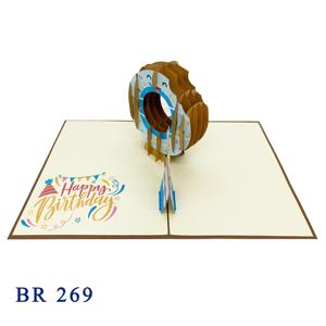 Lo Más Vendido: Decoración para el Hogar, Letras Felices de Papel para Regalo, Manualidades 3D Pop de Donut para Cumpleaños, Artesanía Hecha a Mano, Temática de Acción de Gracias, Hanoi Cara - Product Image 2