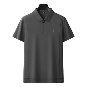 Top Trending Men's Business Casual 100% Cotton Polo <b>Shirt</b> Breathable Summer <b>Golf</b> Top with Short <b>White</b> Sleeve & Solid Pattern - Product Image 1