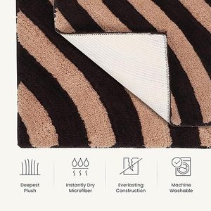 Tapis de bain personnalisés pour la maison, tapis de toilette, tapis de bain en microfibre ondulée - Product Image 4
