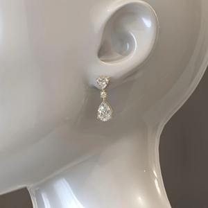 Pendientes de Diamantes Cultivados en Laboratorio, Oro Sólido de 14K, Diseño de Gota de Agua, Cierre de Rosca, Joyería Larga para Fiestas, para Mujer, Certificación IGI VVS - Product Image 6