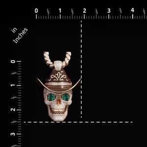 Colgante Personalizado de Moissanita con Corte Redondo y Diseño de Calavera Vaquera, Único, de Plata 925, para Fiesta de Rapper, Joyería Fina, Colgantes y Dijes - Product Image 6