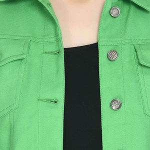 Women's <b>Cropped</b> <b>Denim</b> <b>Jacket</b> Eco-Friendly Breathable Vintage Washed Button Front Casual Jean Coat Streetwear Fashion Outerwear - Product Image 6