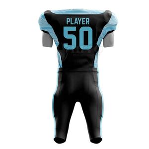 Conjunto de uniforme de fútbol americano personalizado con tela de malla transpirable camisetas de equipo personalizadas pantalones de manga corta - Product Image 2