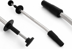 Pistola aplicadora de bolus curva con copa de goma suave negra de 12 x 34 mm para ovejas y cabras, de acero inoxidable, 14 pulgadas de largo, para ganado y veterinaria - Product Image 3