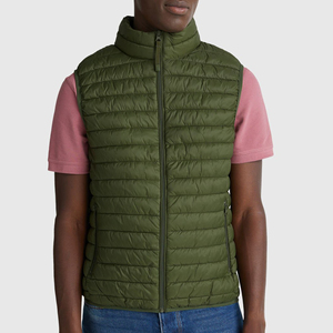 Chaleco Acolchado de Invierno Personalizado para Hombre, 100% Poliéster, Cuello Alto, Sin Mangas, Relleno de Plumón, Chaqueta Acolchada, Abrigo Cálido para Exteriores - Product Image 3
