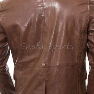 เสื้อโค้ทหนังผู้ชาย หรูหรา มีสไตล์ สำหรับฤดูหนาว หนา อุ่น ทนทาน แฟชั่นทันสมัย สตรีทแวร์ลำลอง เสื้อโค้ทหนัง - Product Image 5