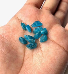 Neon Apatite <b>Raw</b> Gemstone Rough Natural Healing <b>Crystal</b> Loose Stones Mineral Specimen Bulk Wholesale Supplier - Product Image 2