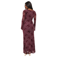 Robe maxi florale pour femmes, robe décontractée à taille haute