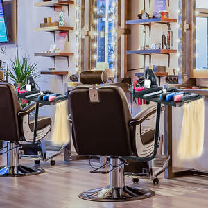 Bandeja Plegable y Desmontable de Acero Inoxidable para Silla de Barbería, con Función de Ajuste de Altura, para Muebles de Salón de Belleza - Product Image 2