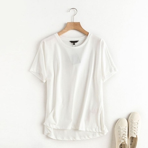 Jersey uni décontracté en coton/fibre de bambou, teint en fil, avec logo personnalisé brodé ou imprimé, coloris noir et blanc, style mode. - Product Image 2