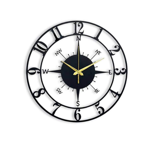 Luxury Black Iron Metal Vertical <b>Wall</b> <b>Clock</b> Modern Design Wedding <b>Decorative</b> Homeware Wholesale From India Manufacturer Exporter - Product Image 5