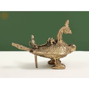 Petite boîte de paon en laiton de 2 \ "faite à la main Article unique de décoration pour la maison - Product Image 2