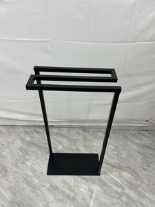 Minimalist Standing Clothing Organizer Double Tier Metal <b>Rack</b> 33x15x85cm Carbon Steel Durable <b>Wardrobe</b> Storage Holder - Product Image 1