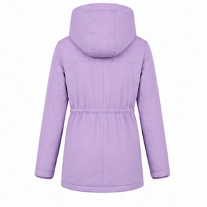 Parka isolante pour femme avec doublure en polaire douce, coque résistante à l'eau et capuche en fourrure amovible pour la protection hivernale en extérieur - Product Image 2