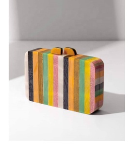 Sac à main en acrylique pour femmes, décoration de perles, pochette en résine pour soirées, mariages, anniversaires, spectacles de mariée - Product Image 4