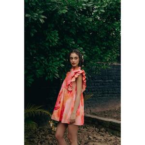 Vestido Rosa Ember de Alta Calidad para Mujer, Lleva el Sol Hecho a Mano con Ella, Hecho de Popelina 100% Algodón, Venta al Por Mayor - Product Image 5