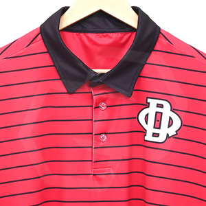 Camiseta de Polo de Golf a Rayas Rojas para Hombre, al por Mayor, de Poliéster Transpirable, Uniforme de Golf para Adultos, Ropa Deportiva de Manga Corta, Ropa Deportiva para Equipos - Product Image 4