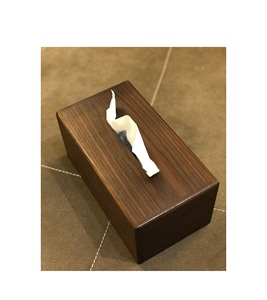 Elegante caja de pañuelos de madera con artesanía decorativa para comedor, dormitorio, sala de estar, oficina - Product Image 1