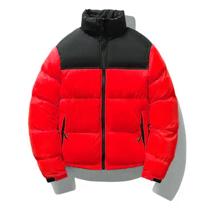 Wholesale High Quality Custom Canvas Men's Puffer <b>Jacket</b> Plus Size Designer Coats with Stand Collar Winter Plus Size <b>Jackets</b> - Product Image 6