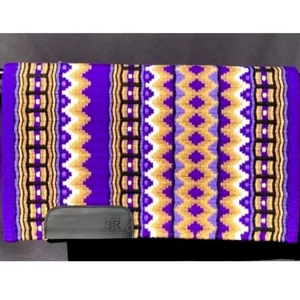 Tapis de selle en laine fait main de qualité supérieure pour spectacle équestre, 34x42 pouces, couverture d'équitation premium, tapis de selle équestre profilé - Product Image 3