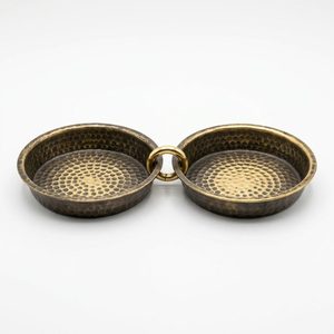 Juego de Platos Dobles Jugalbandi de Latón Antiguo, Hechos a Mano, 26 cm, Tazón Decorativo para Decoración del Hogar, Hoteles, Bodas, Mesa, Ideas de Regalo - Product Image 1