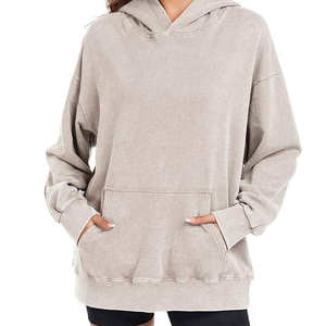 Sudadera con capucha OEM de fabricante, estilo streetwear, con efecto Monkey Washed, desgastada por el sol, 500 GSM, rasgada, corta, con cremallera, vintage, con lavado ácido y efecto desgastado - Product Image 1