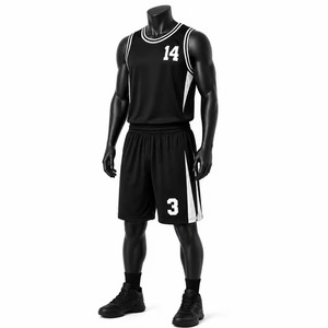 Maillots de basket-ball de haute qualité, ensembles d'uniformes d'équipe personnalisés sublimés, shorts respirants à séchage rapide, maillots de sport sans manches - Product Image 3