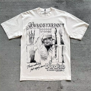 T-shirt col rond en coton épais 100% surdimensionné New York NY pour hommes, impression personnalisée de haute qualité, t-shirt avec logo pour hommes - Product Image 1