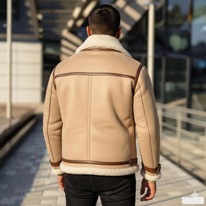 Veste en cuir véritable et toile pour homme, automne-hiver - Qualité supérieure, imperméable, respirante, écologique, séchage rapide, col montant, fermeture avant - Product Image 6