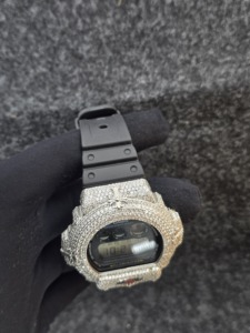 Pass Diamond <b>Tester</b> Quartz Digital Moissanite DW6900 Watch Case <b>Gold</b> Plated VVS Diamond Iced Bezel Luxury Jewelry Parts Kids - Product Image 4