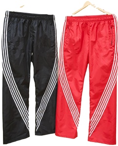 Pantalones Deportivos de Lona Personalizados para Hombre, Estilo Urbano, Transpirables, Holgados, Talla Grande, con Cordón, Franjas Laterales, Pierna Ancha, Impermeables - Product Image 1