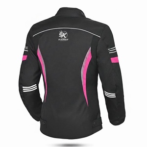 Blouson de moto 5 SPORTS pour femme, manches longues, noir et rose, coupe-vent, imperméable, anti-UV, respirant, pour la course - Product Image 2