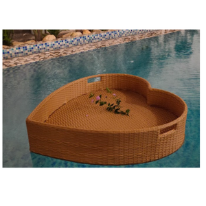 Assiette décorative en rotin artisanal, assiette de présentation tissée naturellement, décoration de table pour hôtel et restaurant - Product Image 1