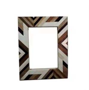 Luxury Handmade Blue <b>White</b> Resin Bone Inlay Photo <b>Frame</b> Decorative Horn Bone Style Picture <b>Frame</b> for Home Office Tabletop - Product Image 4