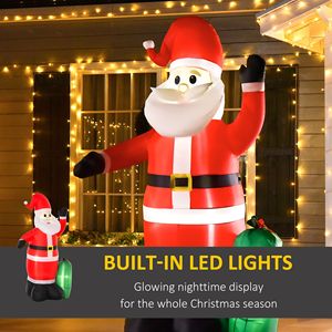 Babbo Natale Gonfiabile da 2,4 m per Esterni, Decorazione Natalizia da Giardino, Giocattolo Gonfiabile con Luci LED - Product Image 4