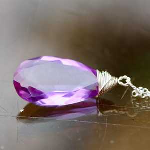 Pendentif Améthyste à Changement de Couleur en Argent Sterling, Pierre de Naissance de Février, Bijou Fait Main, Cadeau pour Femme - Product Image 3