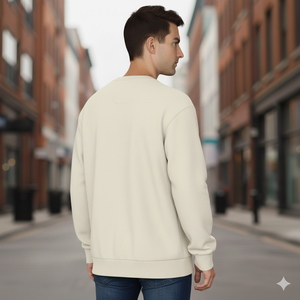Sweat-shirt à col roulé pour homme en mélange de coton doublé, 12 couleurs au choix, grammage lourd 260-280 GSM, écologique, style décontracté hiver, motif uni - Product Image 2
