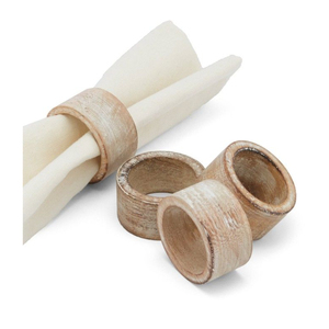 Porte-serviettes artisanal moderne en bois d'olivier écologique avec design sablier pour table à manger et décoration de mariage - Product Image 3