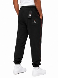Pantalon décontracté en molleton 100 % coton de haute qualité, coupe ample, respirant, écologique, à blocs de couleur, jambe large et épaisse - Product Image 6