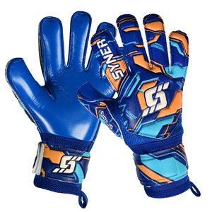 Guantes de portero de diseño en relieve con logotipo personalizado agarre superior 4mm látex alemán transpirable deportes de Fútbol al aire libre Material de PU - Product Image 2
