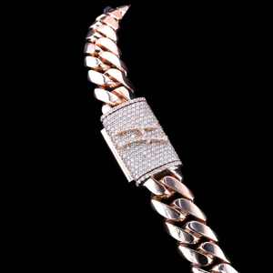 Collar con Colgante de Moissanita con Número Personalizado, Plata 925, Estilo Hip Hop - Product Image 5