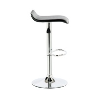 Paire de chaises hydrauliques pivotantes réglables en cuir PU noir moderne Tabourets de bar