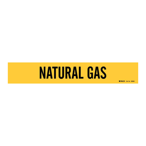 Marqueur de tuyau de gaz naturel flexible ANSI/ASME A13.1 Jaune/Noir pour usage intérieur et extérieur par Brady - Product Image 1