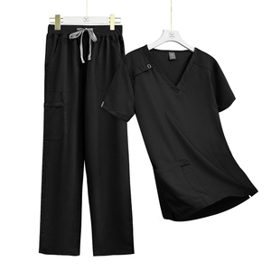 Uniformes d'infirmière et blouses d'hôpital unisexes en polyester tricoté extensible, résistants à la décoloration, de haute qualité, avec coutures thermocollées et détection d'aiguilles - Product Image 6