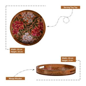 Bandeja de Madera Natural de la Mejor Calidad, Más Vendida, Duradera, Ecológica, para Servir, Decorativa, para Uso en el Hogar y la Cocina, con Estilo de Diseño - Product Image 3