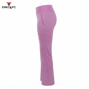 Pantalons de survêtement évasés pour femmes, de haute qualité, nouvelle arrivée, couleur personnalisée, en coton pour femmes - Product Image 3